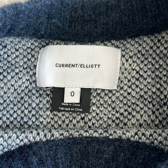 Current/Elliott The Cali Leopard Brushed Print Sweater Oversized Women’s 0 - Picture 7 of 10